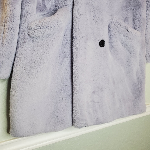 NWT BCBGMAXAZRIA | Lavender Faux Fur Coat Jacket - Picture 5 of 8